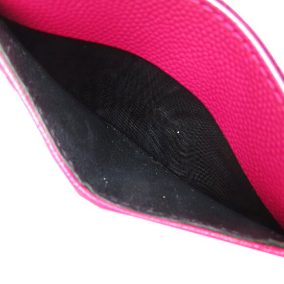 YVES SAINT LAURENT Pink Leather Card Holder - Picture 7 of 11